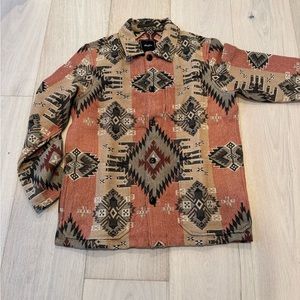 TODD SNYDER TAN MOTIF CHORE COAT